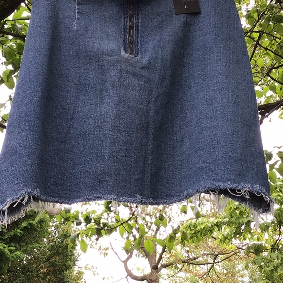 BLUE JEAN  SKIRT SZ L - Picture 9 of 10